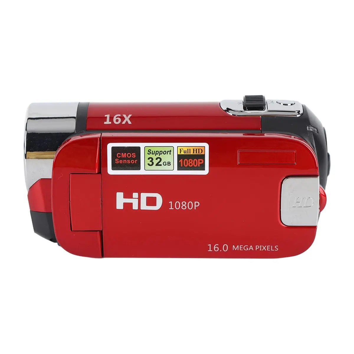 Yoidesu Red Camcorder 1080p HD Video Camera | 16MP 16X Zoom Digital Video Recorder - view 6