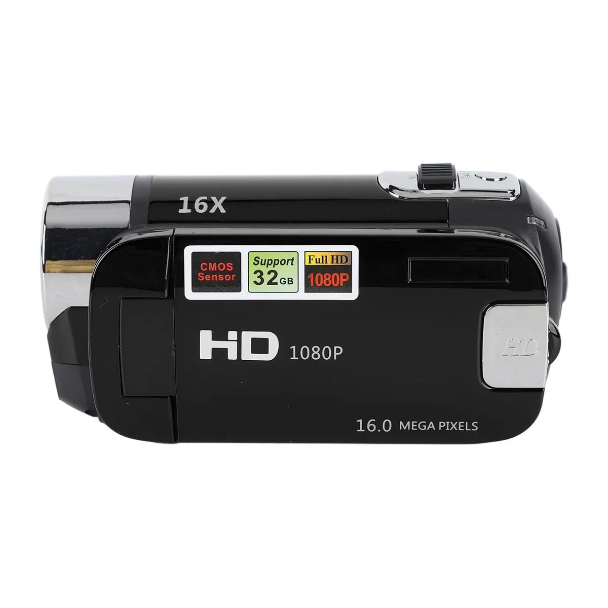 Yoidesu Black Camcorder 2.7in 1080P 16MP | Vlogging Recorder with 16X Zoom - view 4