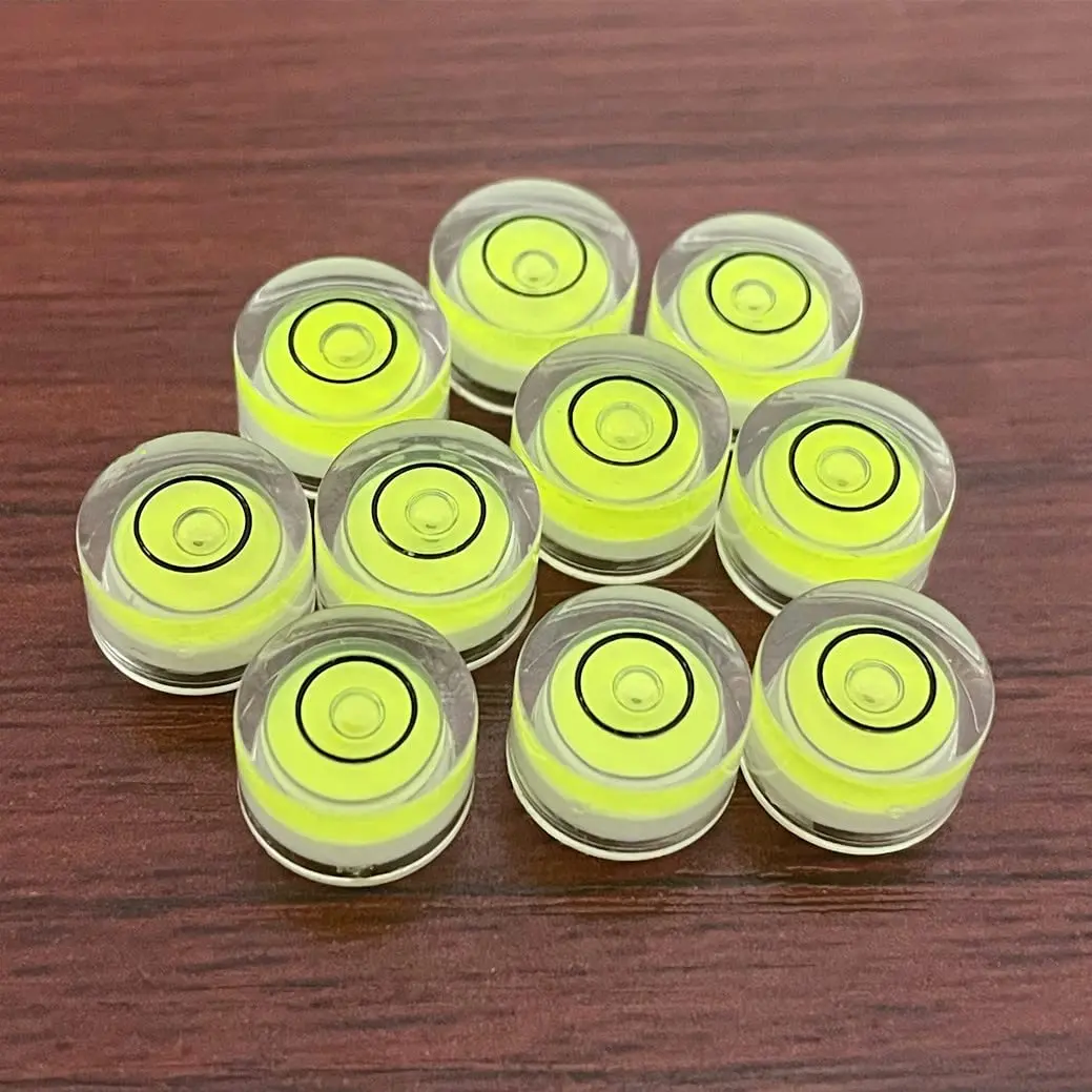 WOYISEPG Bubble Spirit Levels 10 Pcs Mini Circular Bullseye Bubble Level Small Round Measuring Tools (10x6mm, Non-Adhesive) | Accurate Surface Leveling - view 2