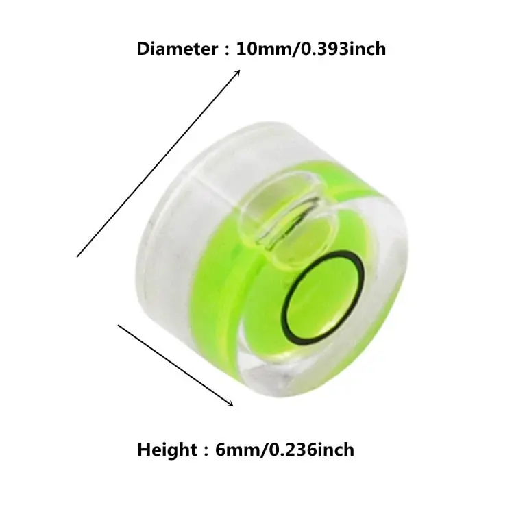 WOYISEPG Bubble Spirit Levels 10 Pcs Mini Circular Bullseye Bubble Level Small Round Measuring Tools (10x6mm, Non-Adhesive) | Accurate Surface Leveling - view 4