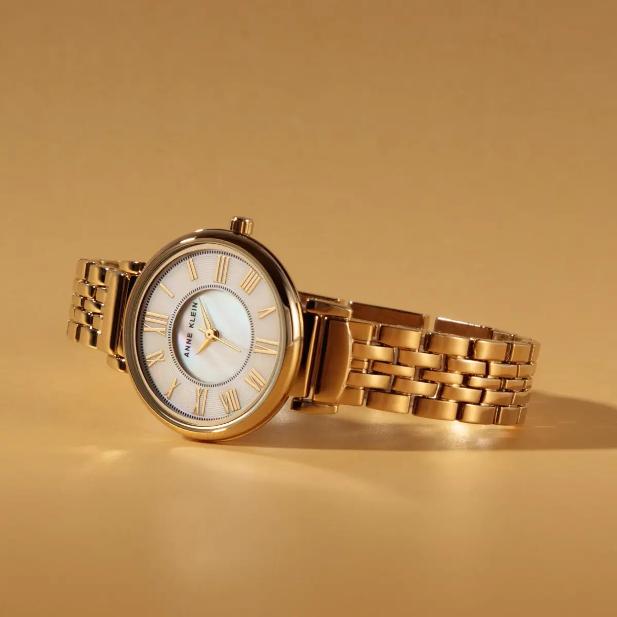 Anne Klein Women's Gold-Tone Crystal Bracelet Watch 30mm - view 4