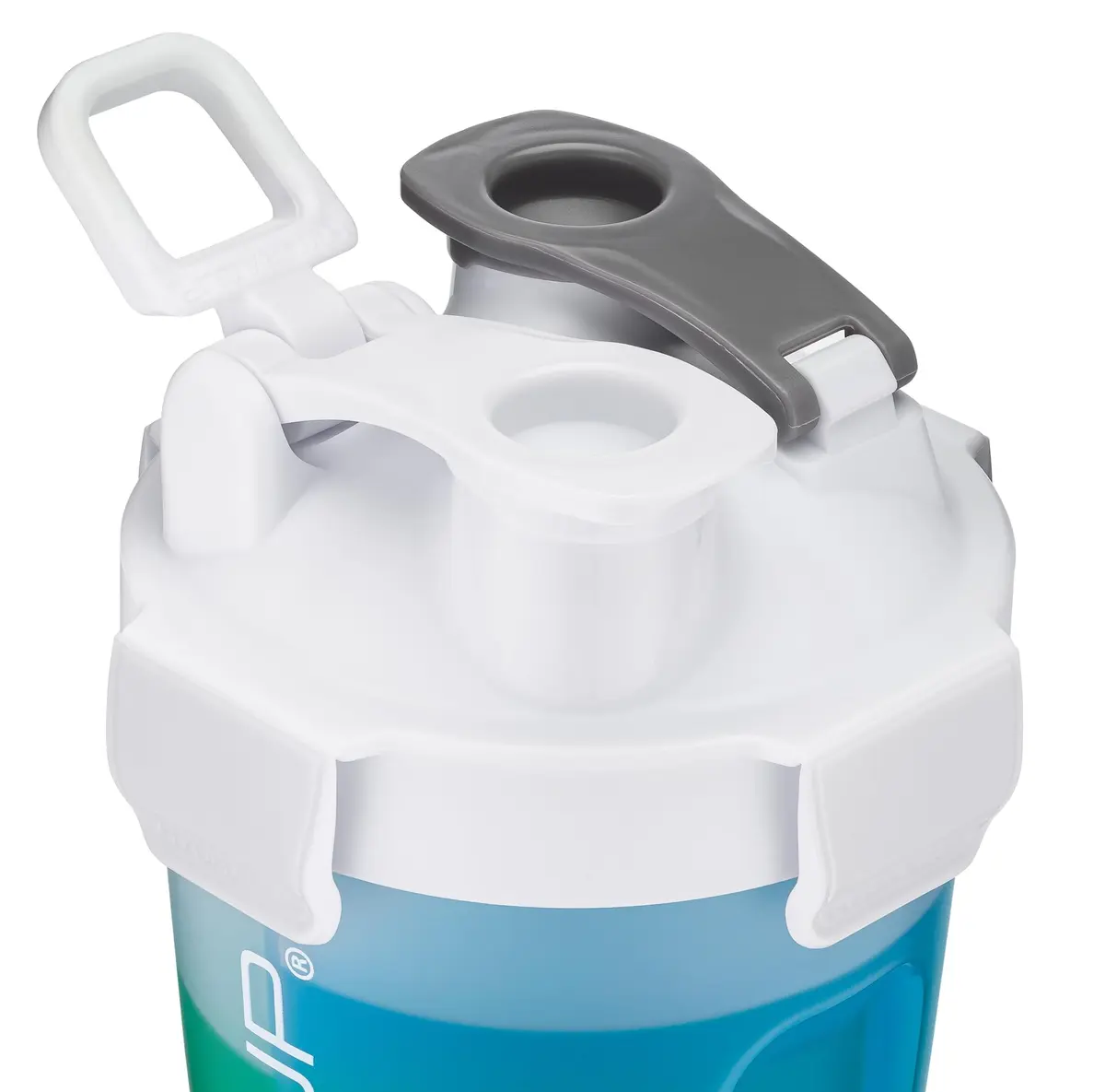 Hydra Cup DualShaker Pro 32 oz (946 ml) White Protein Shaker Bottle | Dual Mixing with Handle & Whisks - view 2