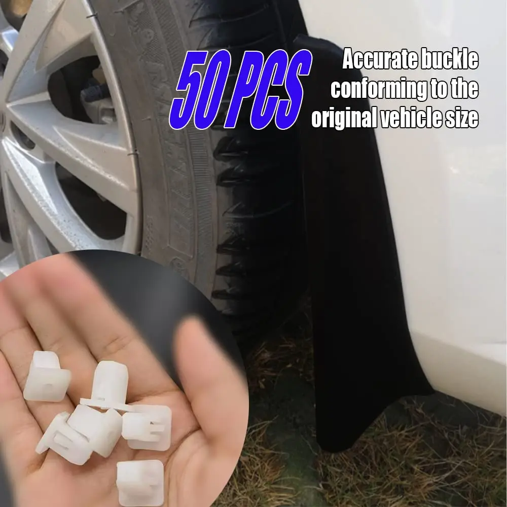 Middrivr 50PCS Car Bumper Retainer Clips | White Nylon Fasteners for Body & Trim - view 6
