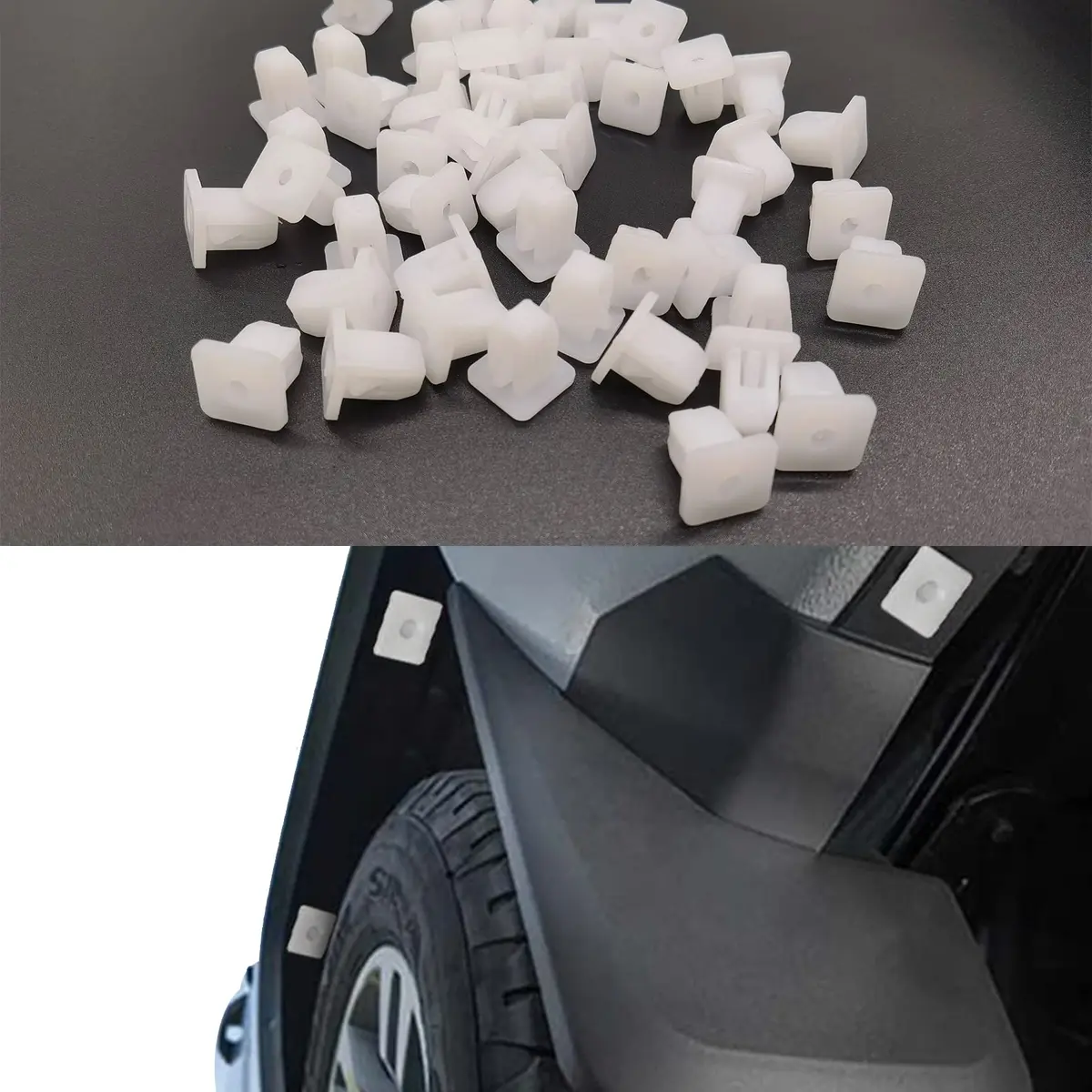 Middrivr 50PCS Car Bumper Retainer Clips | White Nylon Fasteners for Body & Trim - main product image