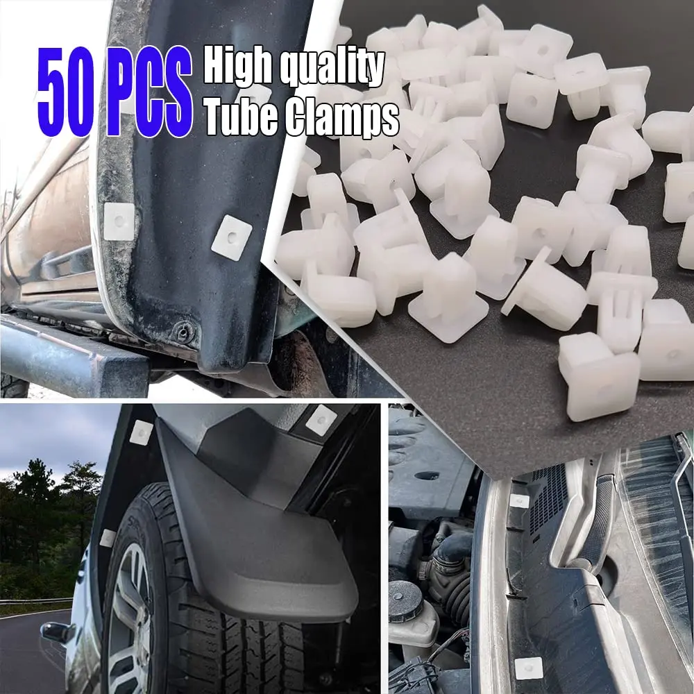 Middrivr 50PCS Car Bumper Retainer Clips | White Nylon Fasteners for Body & Trim - view 7