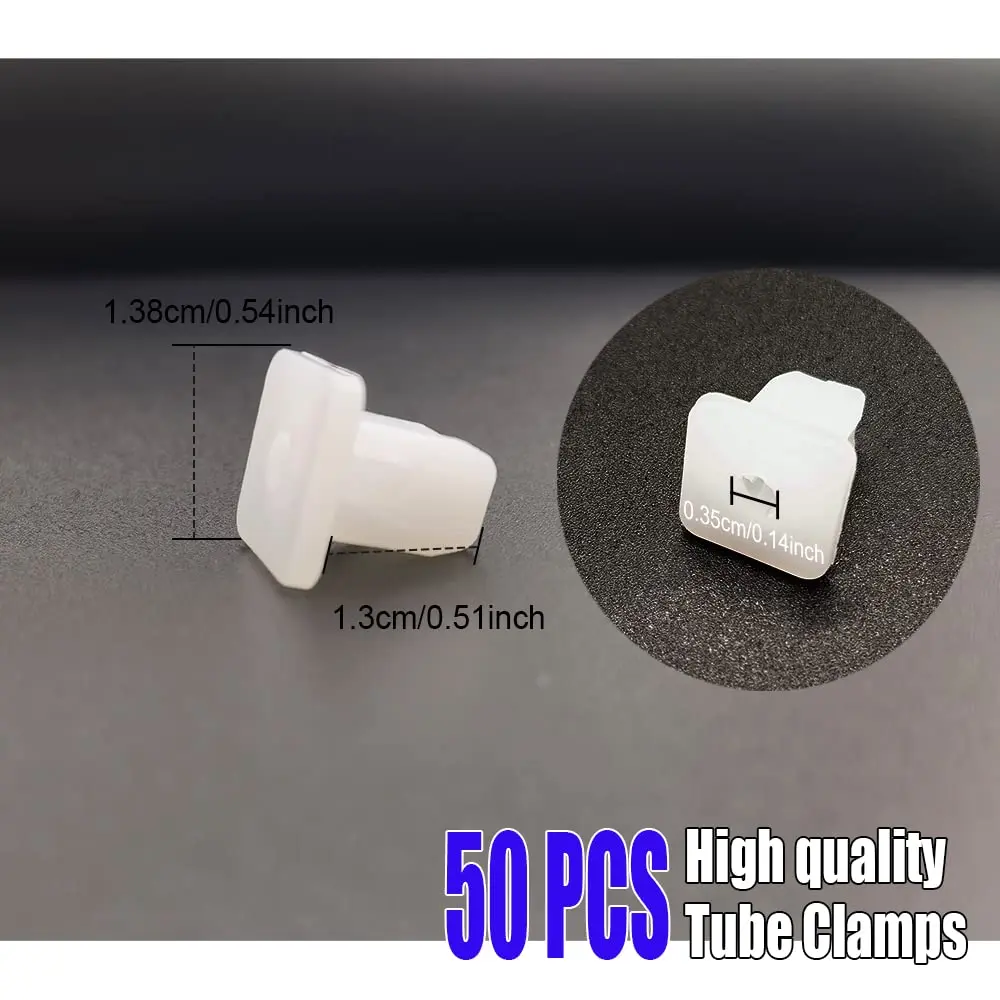 Middrivr 50PCS Car Bumper Retainer Clips | White Nylon Fasteners for Body & Trim - view 2
