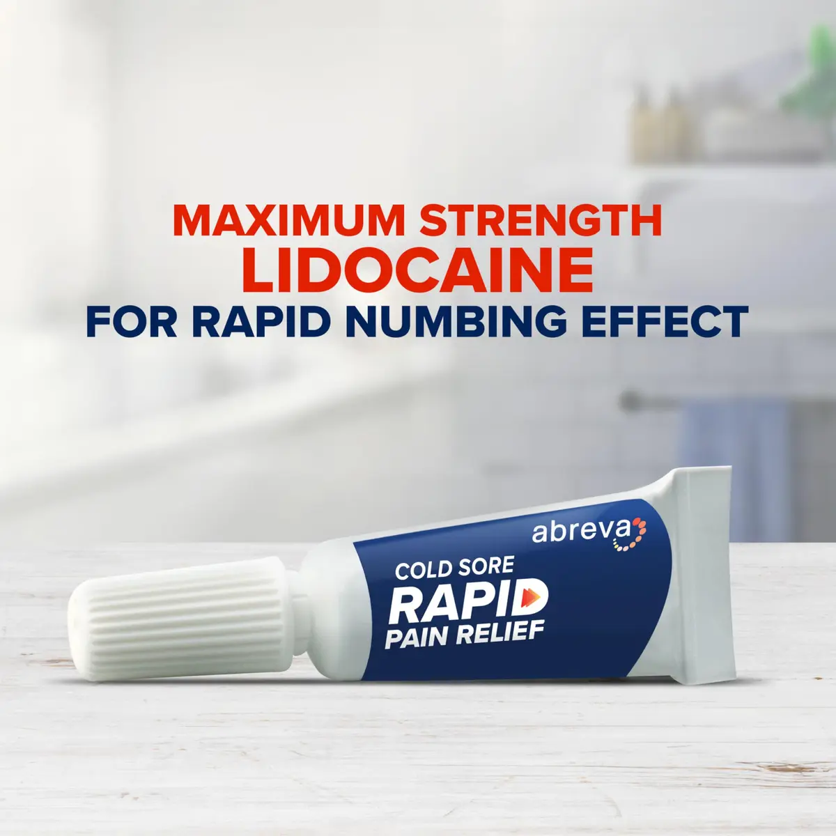 Abreva Cold Sore Treatment Rapid Pain Relief Cream with Lidocaine | Fast-Acting 3g Tube for Cold Sores - view 5
