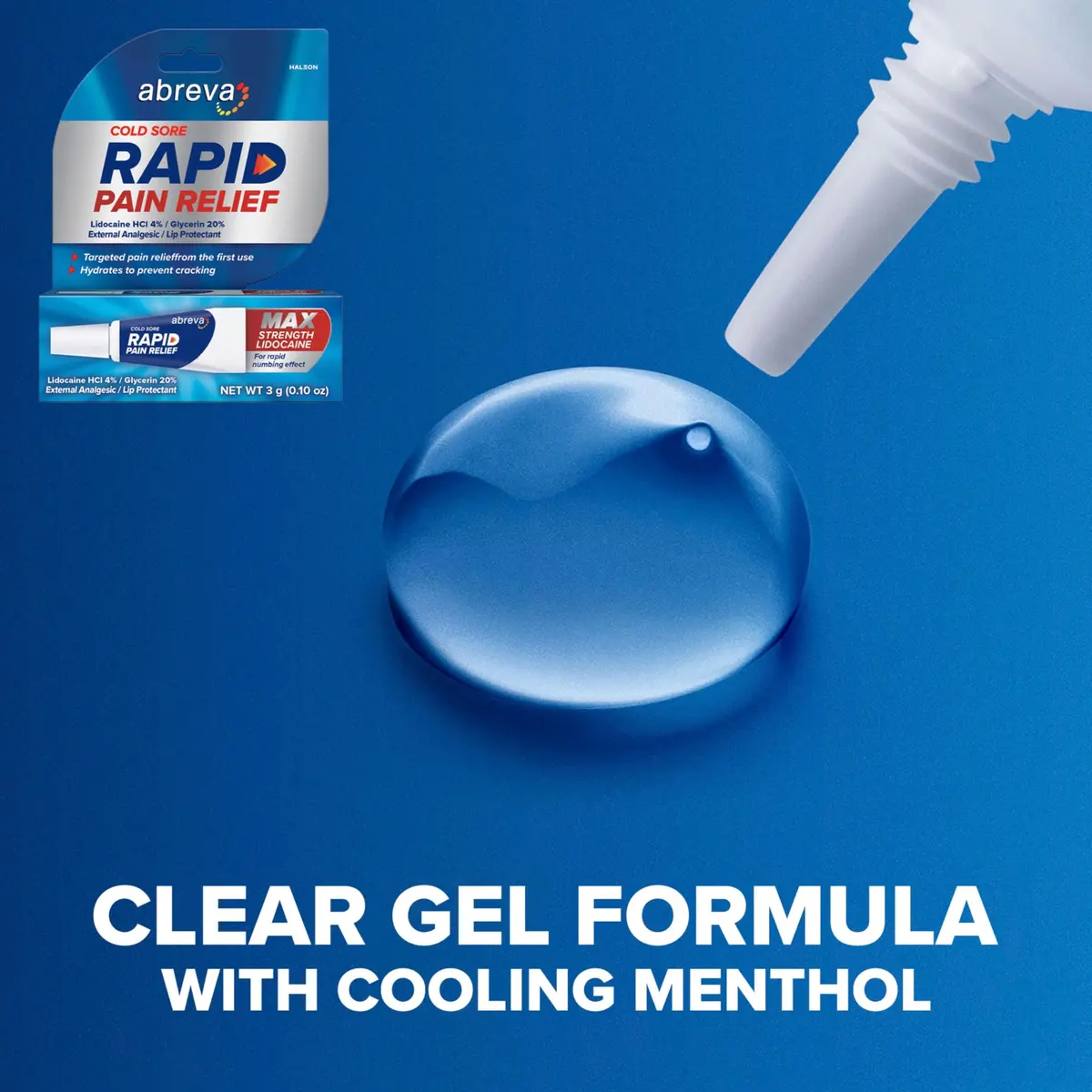 Abreva Cold Sore Treatment Rapid Pain Relief Cream with Lidocaine | Fast-Acting 3g Tube for Cold Sores - view 7