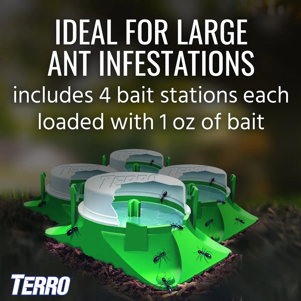 Terro Outdoor Liquid Ant Bait Stations 12-Pack | Fast Ant Colony Elimination for Outdoors & Indoors - view 5