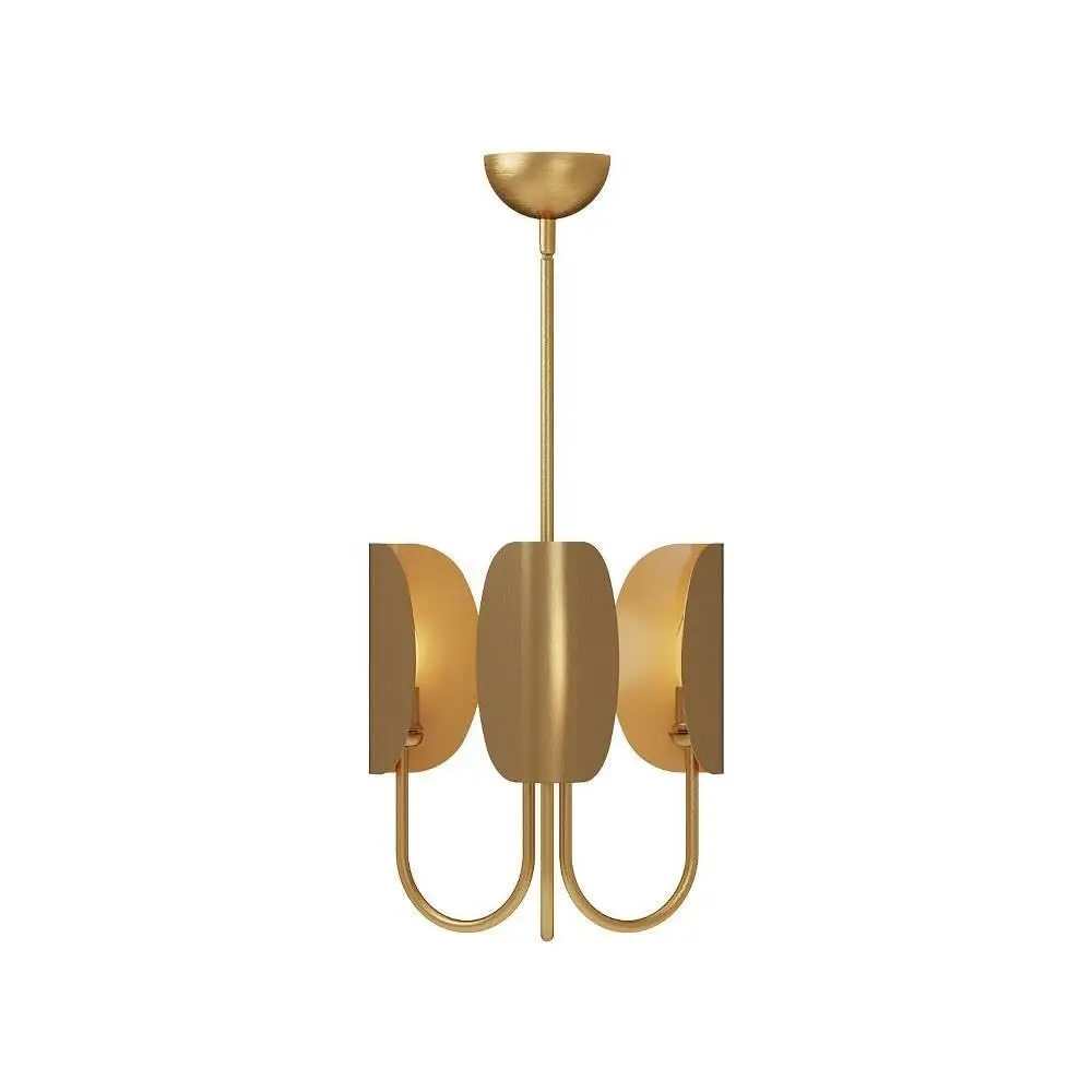 Alora Lighting Kuzco Seno 15in 3-Light Chandelier Aged Gold | Modern Ceiling Light with Incandescent Bulb (15in, 3 Light) - main product image