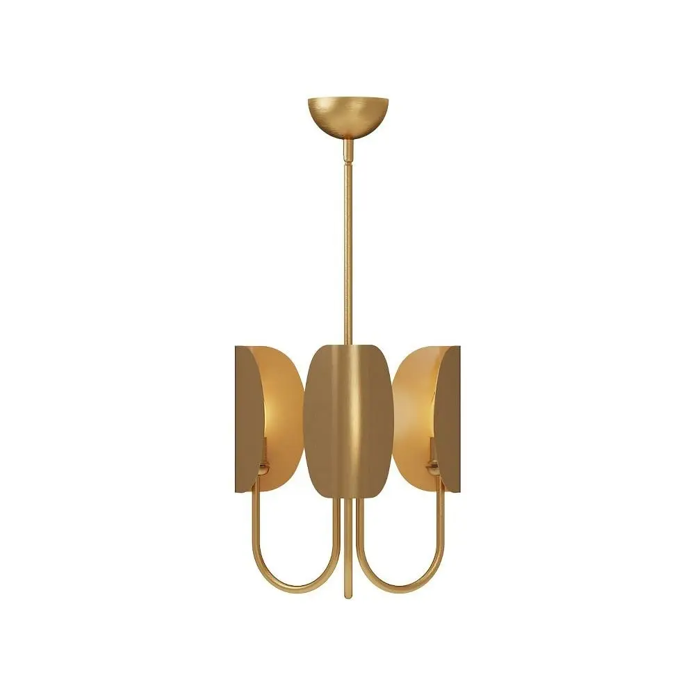 Alora Lighting Kuzco Seno 15in 3-Light Chandelier Aged Gold | Modern Ceiling Light with Incandescent Bulb (15in, 3 Light) - view 2