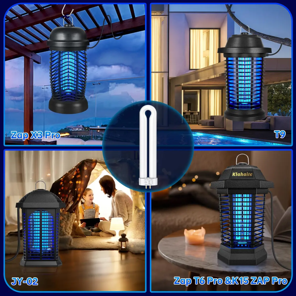 Klahaite Replacement Light Bulb Bug Zapper 15W | Easy to Install, UV Attraction for Mosquitoes (70-120 chars) - view 4
