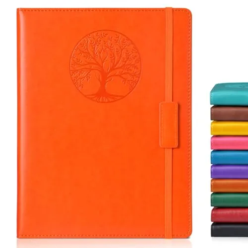Biuwory Vintage Leather Journal Notebook A5 (5.7"×8.3") | Acid-Free Paper for Smooth Ink Flow - main product image