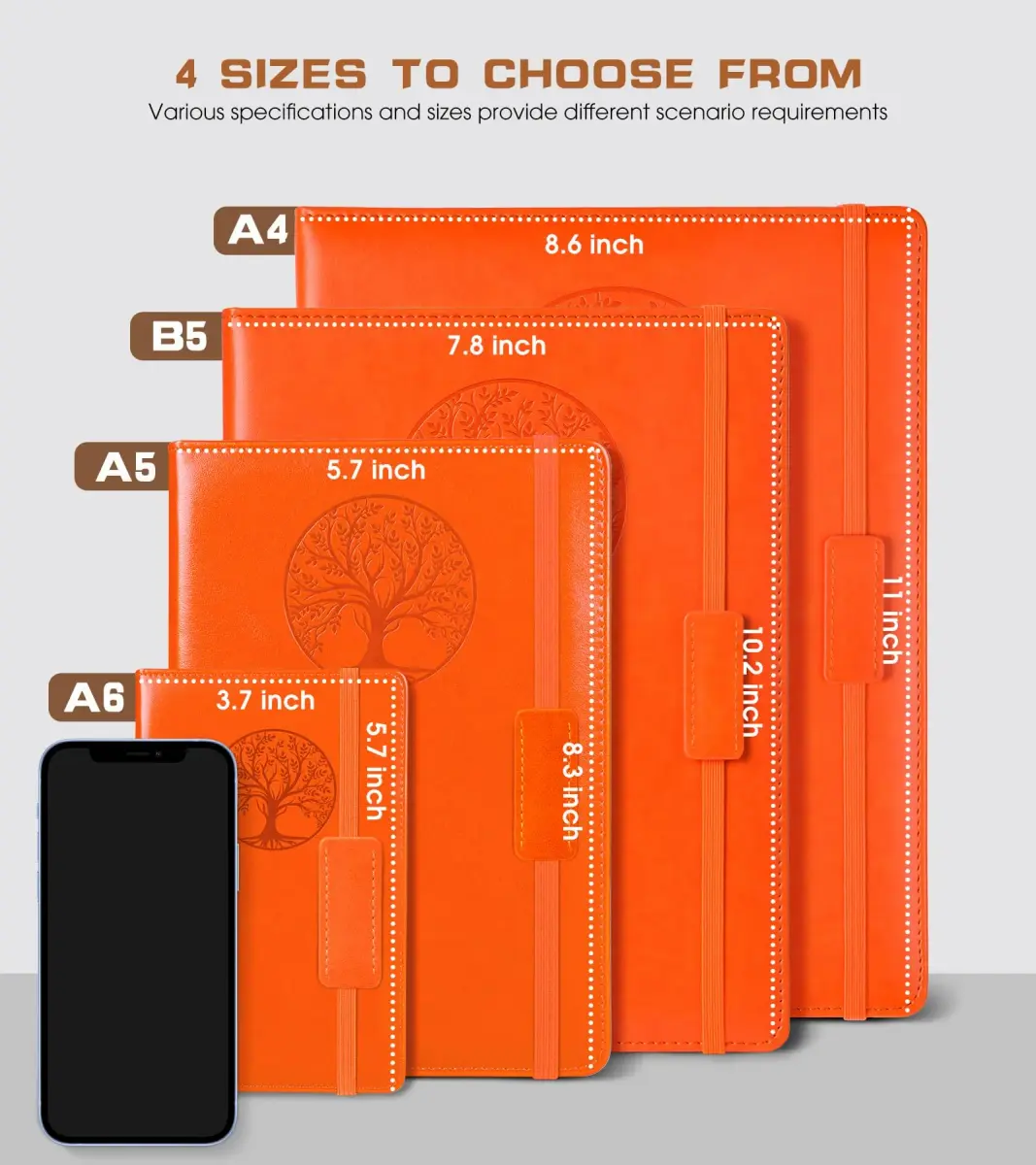 Biuwory Vintage Leather Journal Notebook A5 (5.7"×8.3") | Acid-Free Paper for Smooth Ink Flow - main product image