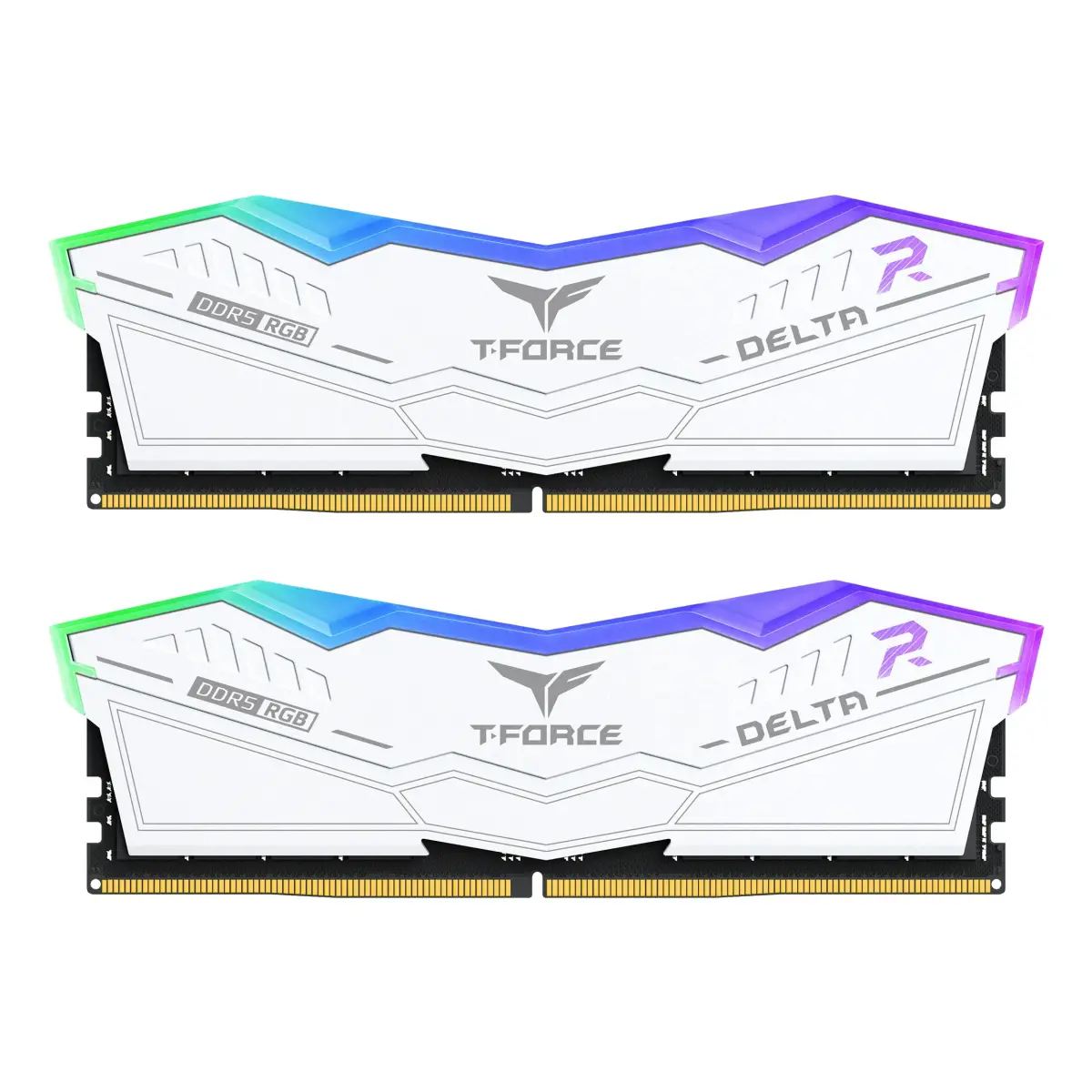 TEAMGROUP T-Force Delta RGB White 48GB (2x24GB) DDR5 7200MHz CL34 Desktop Memory Module Ram - main product image