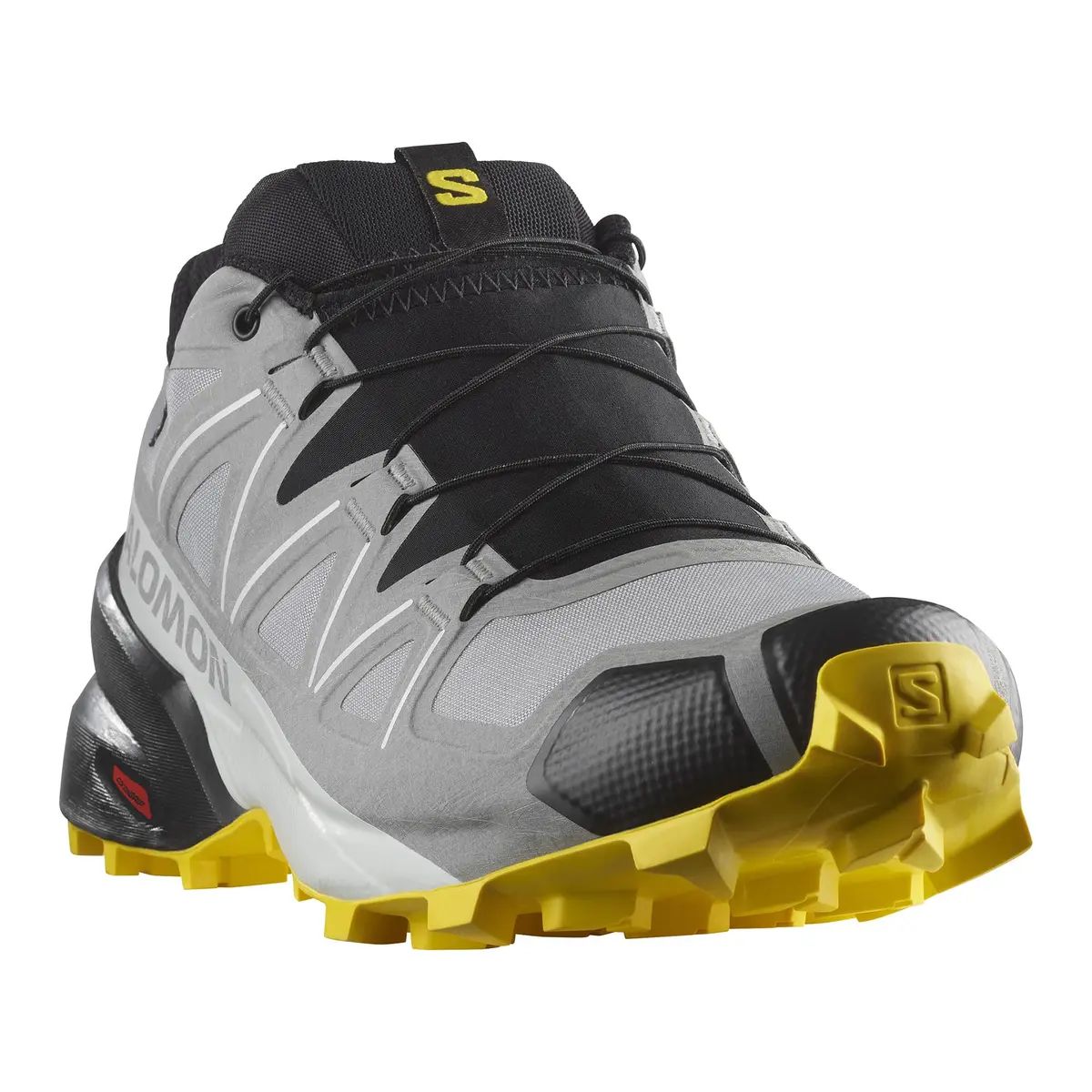 Salomon Men’s Speedcross GTX Waterproof Trail Running Shoes - Sharkskin/Black/Lemon - 11.5 Medium - view 5