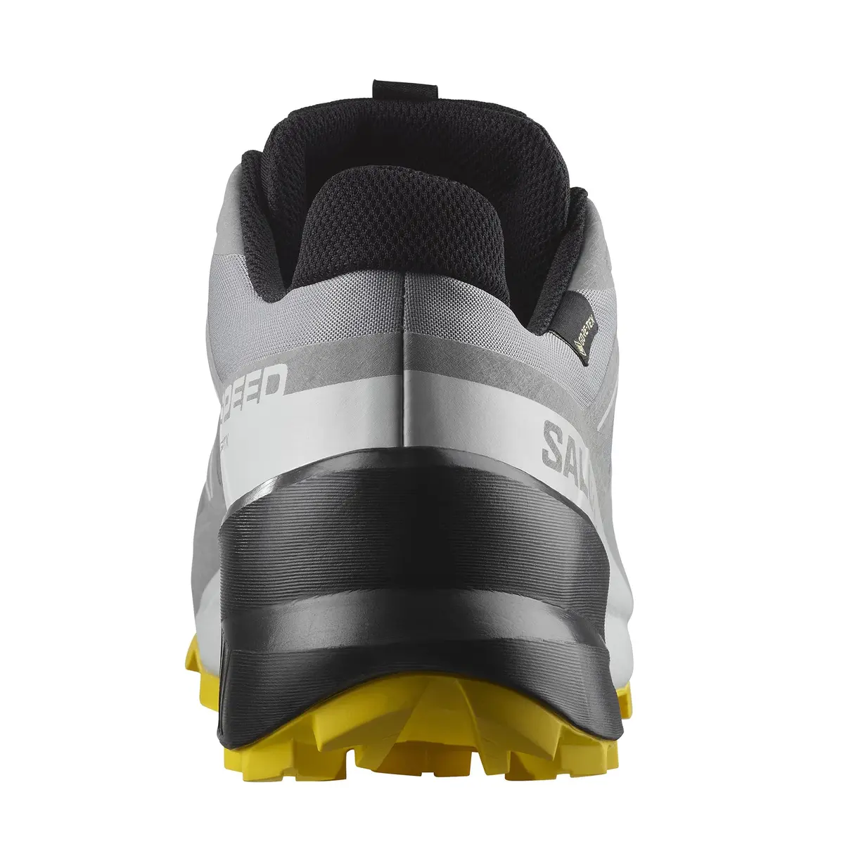 Salomon Men’s Speedcross GTX Waterproof Trail Running Shoes - Sharkskin/Black/Lemon - 11.5 Medium - view 6