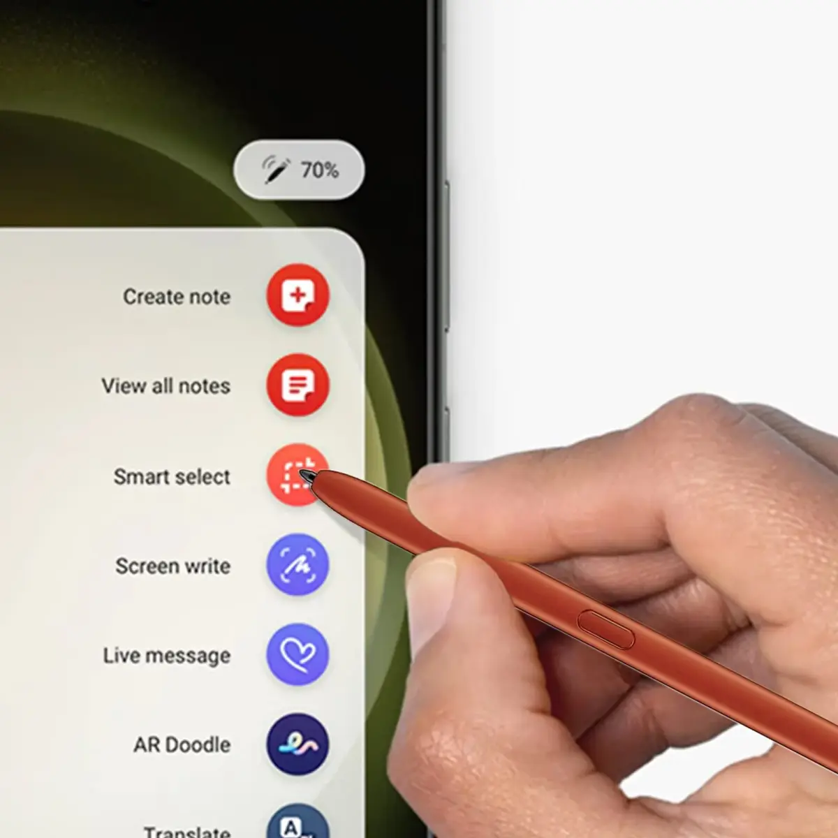 CaoXiong Red S Pen Replacement for Samsung Galaxy S22 Ultra Stylus | 4096 Levels Pressure Sensitivity - view 3