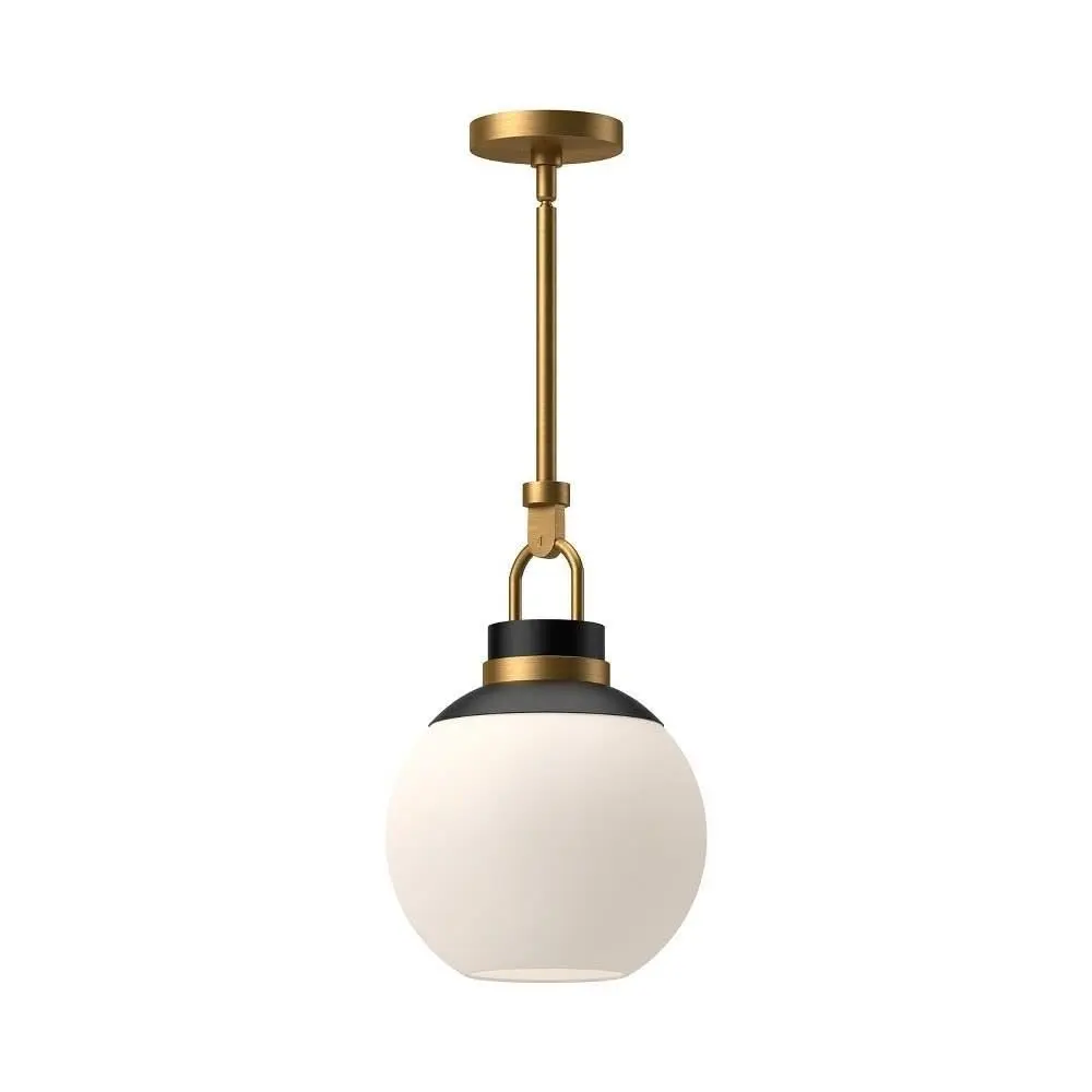 Alora Lighting Kuzco Copperfield 1-Light Pendant Aged Gold Opal Matte | Modern Ceiling Light 11.88x18.38 in - main product image