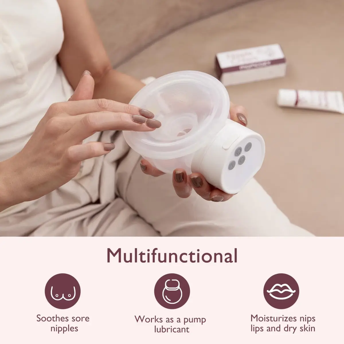Momcozy Nipple Cream 41.7 ml (1.41 fl oz) | Lanolin-Free, Plant-Based Balm for Breastfeeding Moms - view 6