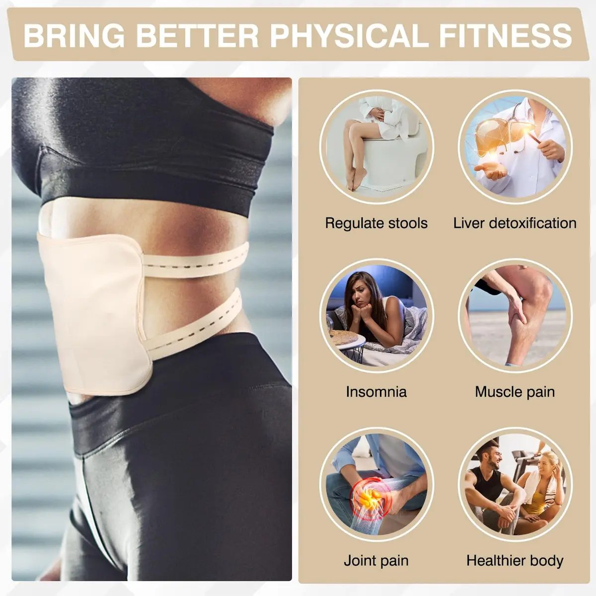 TORPNIA Castor Oil Pack Adjustable Reusable Wrap for Liver Detox 1pcs | Skin-Friendly, Machine Washable, Less Mess - view 2