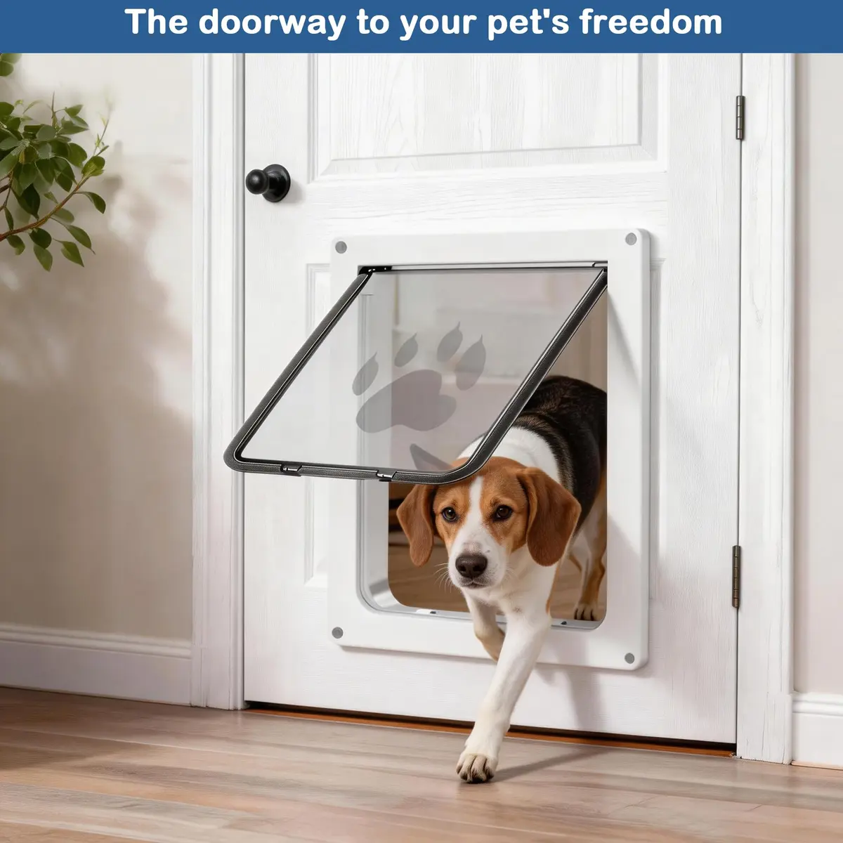 CEESC Medium Dog Door 9.06"x11.38" | Weatherproof, Durable, Fits Doors 1.19"–2.06" - view 6