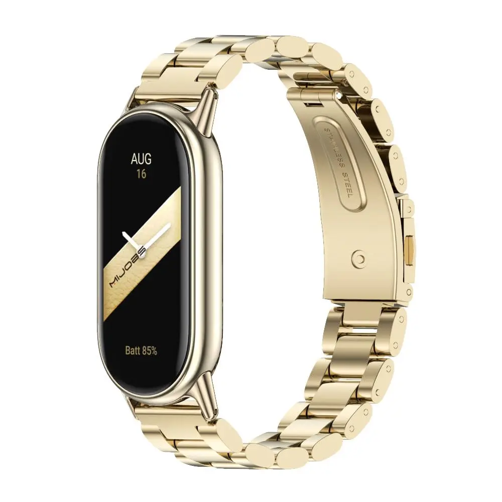 MIJOBS Stainless Steel Strap for Xiaomi Mi Band 8/9/10 | Breathable, Beads Style, Premium Material - main product image