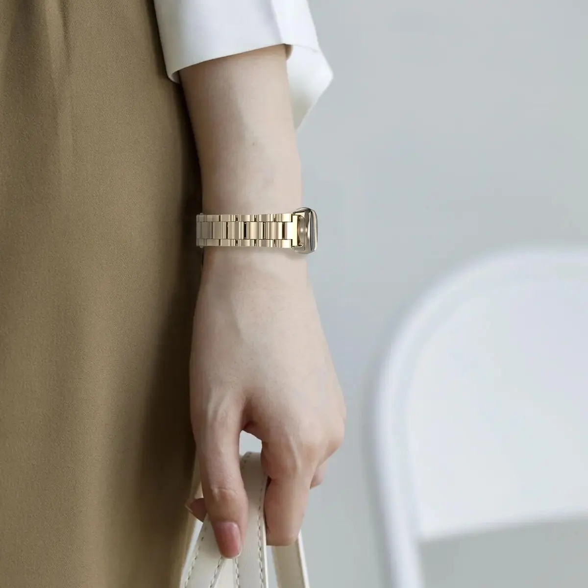 MIJOBS Stainless Steel Strap for Xiaomi Mi Band 8/9/10 | Breathable, Beads Style, Premium Material - view 6