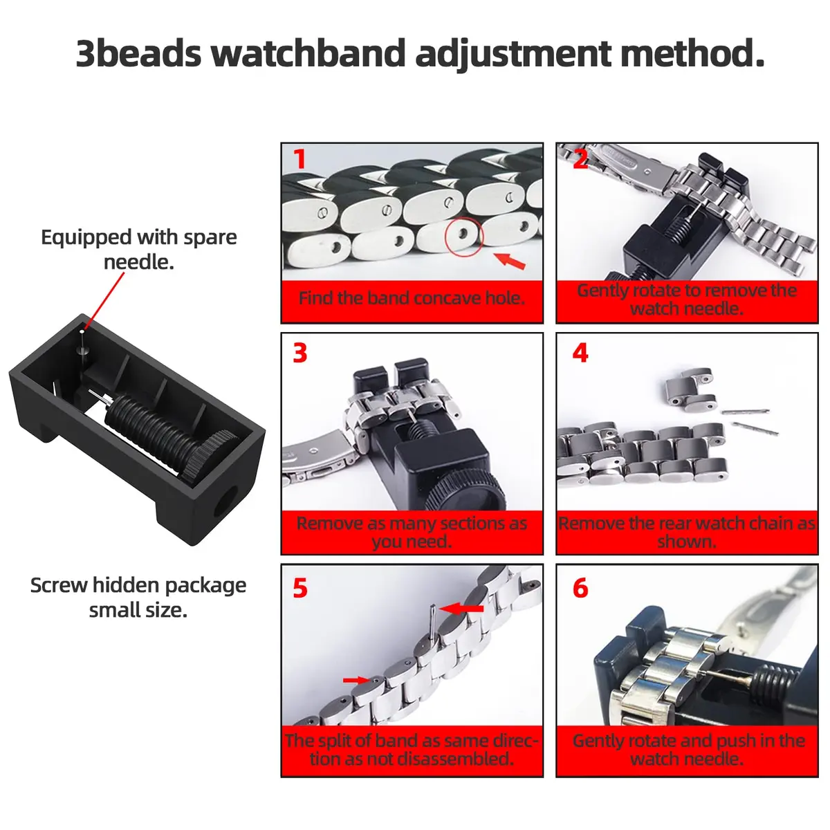 MIJOBS Stainless Steel Strap for Xiaomi Mi Band 8/9/10 | Breathable, Beads Style, Premium Material - view 7