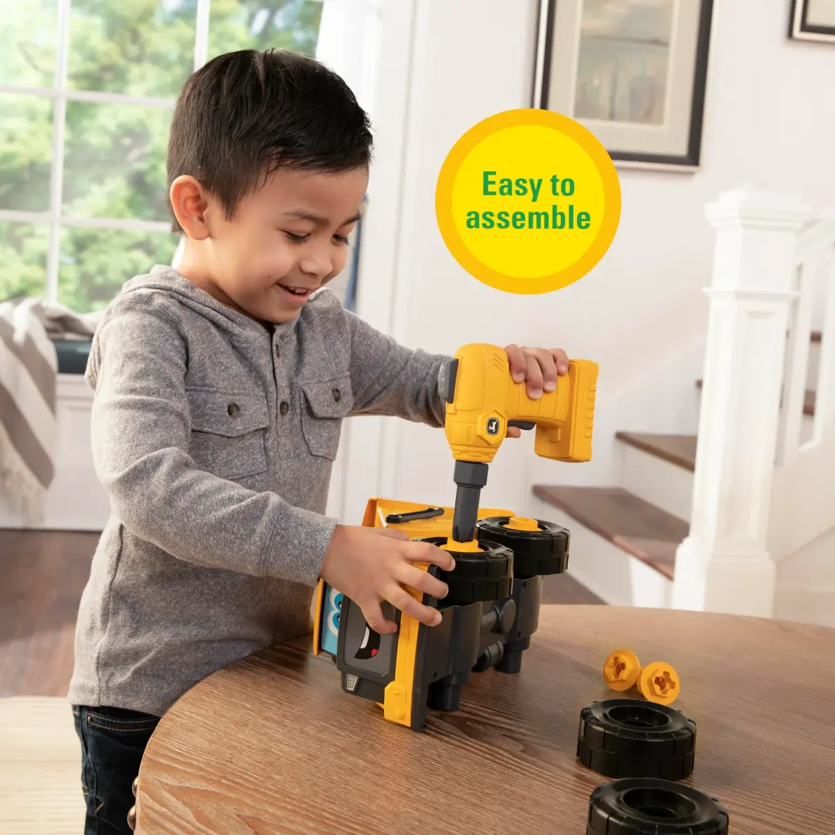 Build-A-Buddy John Deere Dump Truck Toy 13-Piece Set | STEM Building Toy for Kids Ages 18 Months+ - view 2