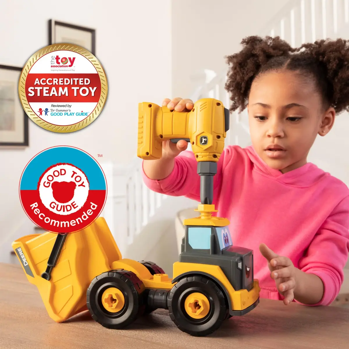 Build-A-Buddy John Deere Dump Truck Toy 13-Piece Set | STEM Building Toy for Kids Ages 18 Months+ - view 3