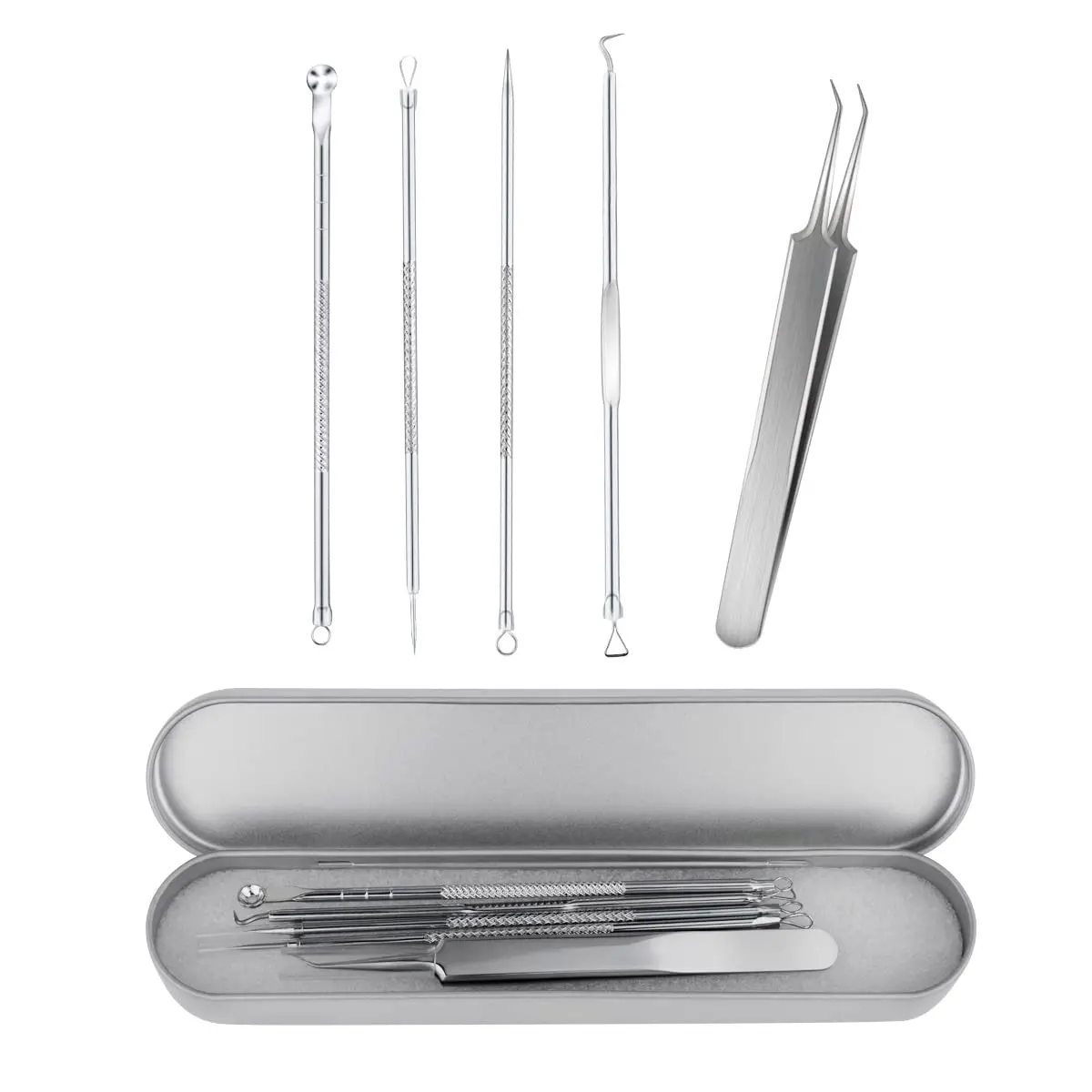 yuntop Blackhead Remover Tool Kit 5 Pack Stainless Steel | Professional Face Nose Extractor (70-120 chars) - main product image