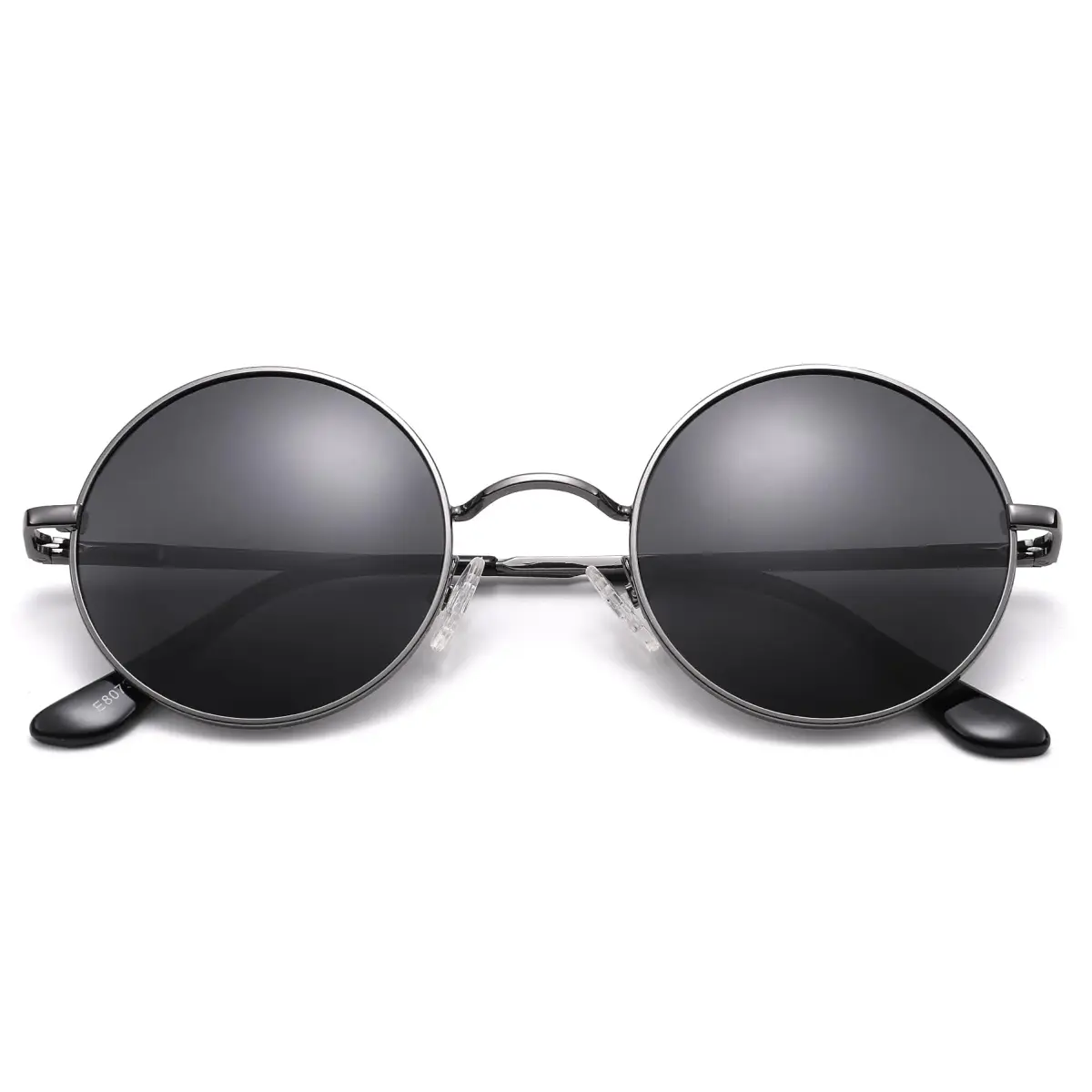 Pro Acme Small Round Polarized G2 Gunmetal Frame Black Lens Sunglasses UV400 - main product image