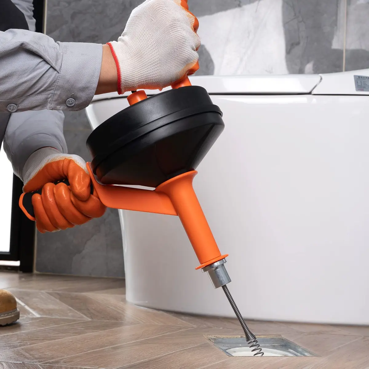 VEVOR Drain Auger 25Ft | Plumbing Snake with Drill Attachment for Clogs in Kitchen & Bathroom - view 7