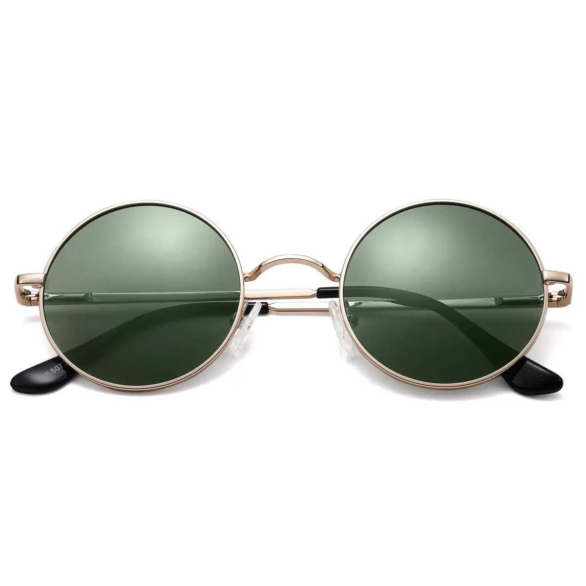 Pro Acme Small Round Polarized Sunglasses - Gold Frame, G15 Green Lens, UV400 Protection - main product image