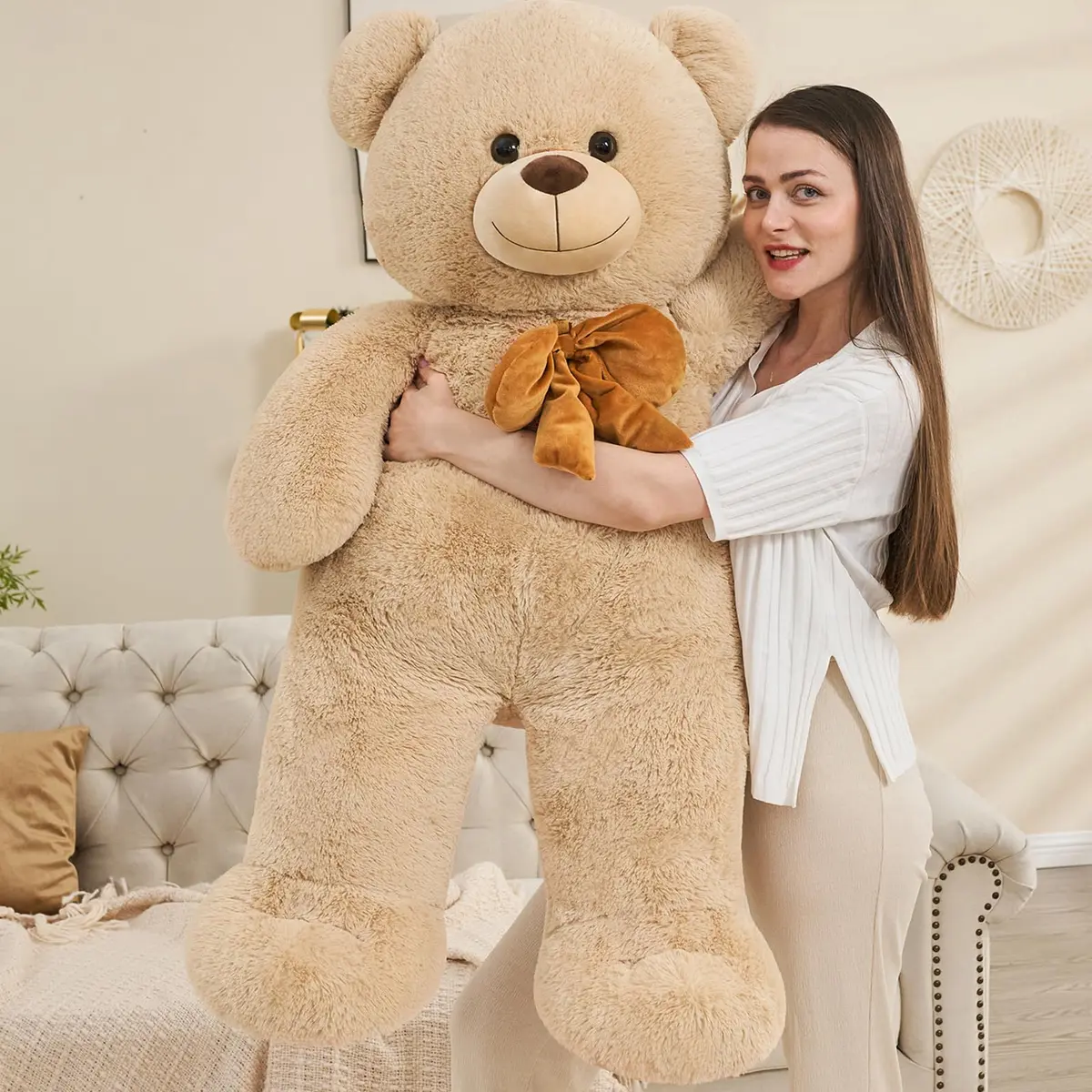Tezituor Giant Teddy Bear 120 cm (47 Inch) | Soft Plush Toy for Kids & Girlfriend, Brown - main product image