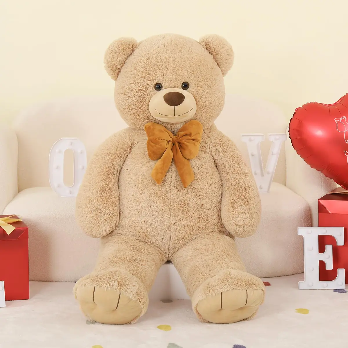Tezituor Giant Teddy Bear 120 cm (47 Inch) | Soft Plush Toy for Kids & Girlfriend, Brown - view 4