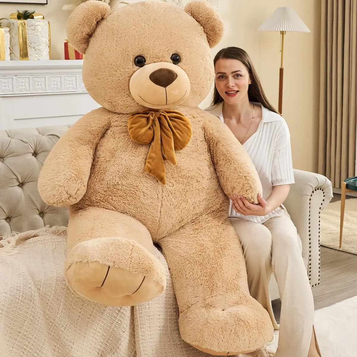 Tezituor Giant Teddy Bear 5 Feet (150 cm / 5.98 kg) | Soft Huggable Plush Toy for Kids & Girlfriends - main product image