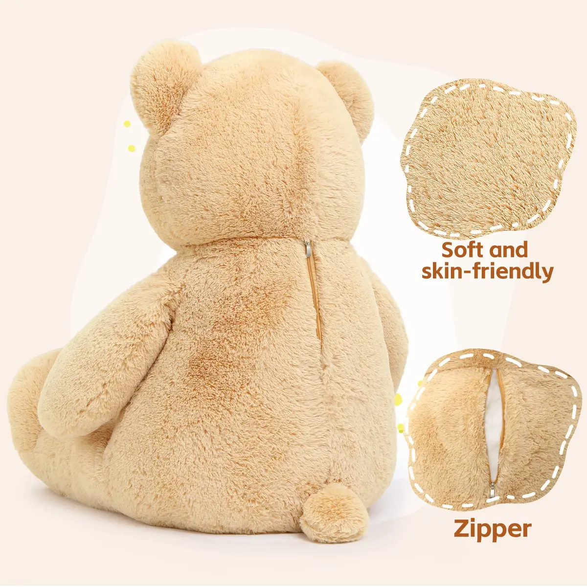 Tezituor Giant Teddy Bear 5 Feet (150 cm / 5.98 kg) | Soft Huggable Plush Toy for Kids & Girlfriends - view 5