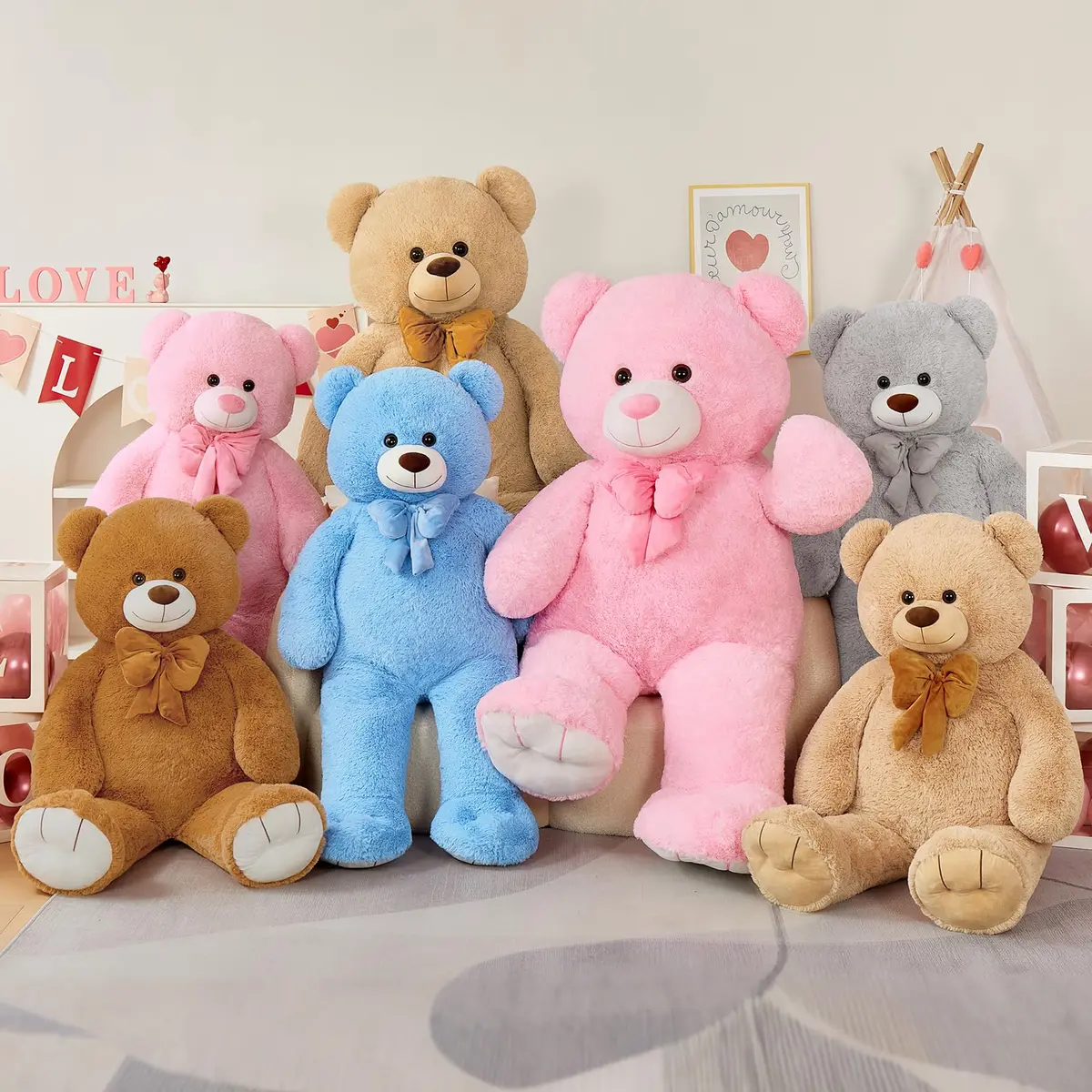 Tezituor Giant Teddy Bear 5 Feet (150 cm / 5.98 kg) | Soft Huggable Plush Toy for Kids & Girlfriends - view 6