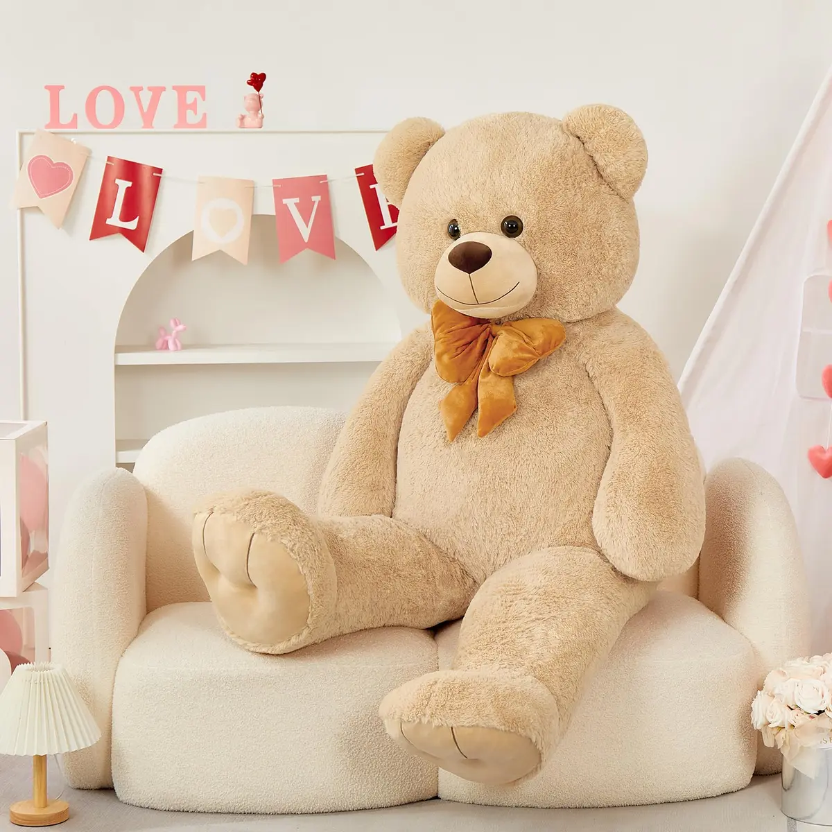 Tezituor Giant Teddy Bear 5 Feet (150 cm / 5.98 kg) | Soft Huggable Plush Toy for Kids & Girlfriends - view 2