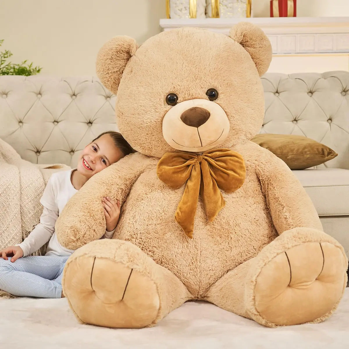 Tezituor Giant Teddy Bear 5 Feet (150 cm / 5.98 kg) | Soft Huggable Plush Toy for Kids & Girlfriends - view 3