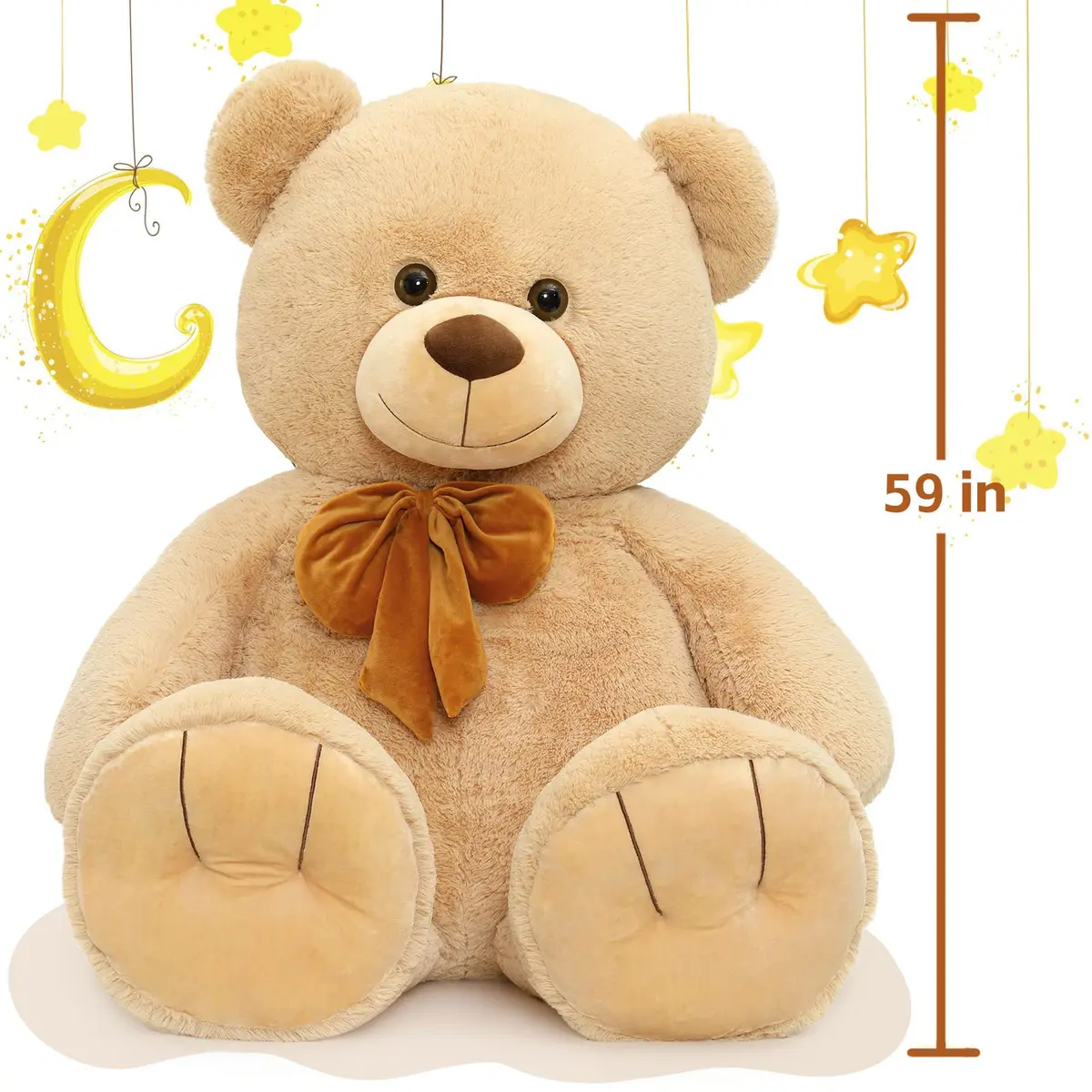 Tezituor Giant Teddy Bear 5 Feet (150 cm / 5.98 kg) | Soft Huggable Plush Toy for Kids & Girlfriends - view 4