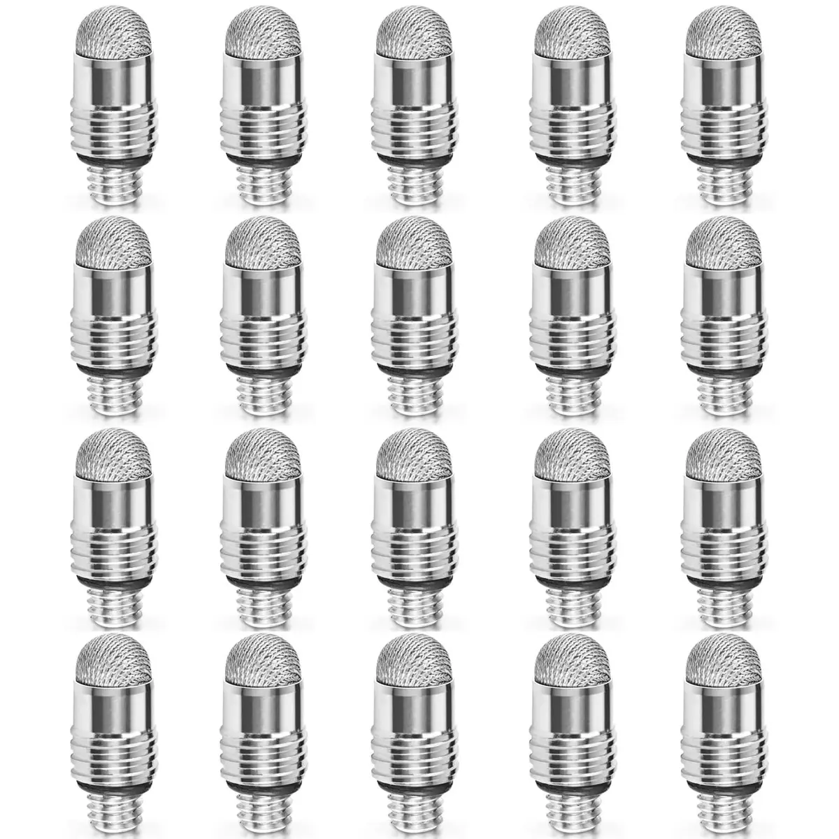 GUUGEI Mesh Fiber Replacement Tips for Touch-Screen Pen, Stylus Nibs (10 Pack) | High Precision, Soft & Screen-Safe - main product image