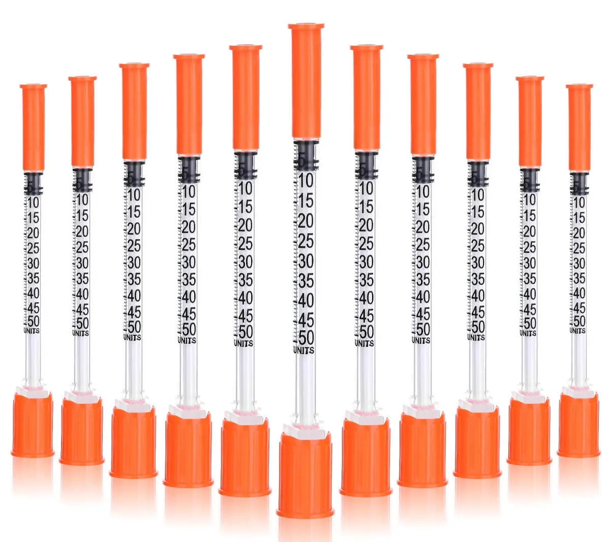 JIBENGAO 0.5cc Syringes with Needles 29Ga 1/2" (12.7mm) - Pack of 50 | Lab Dispensing & Refilling - main product image