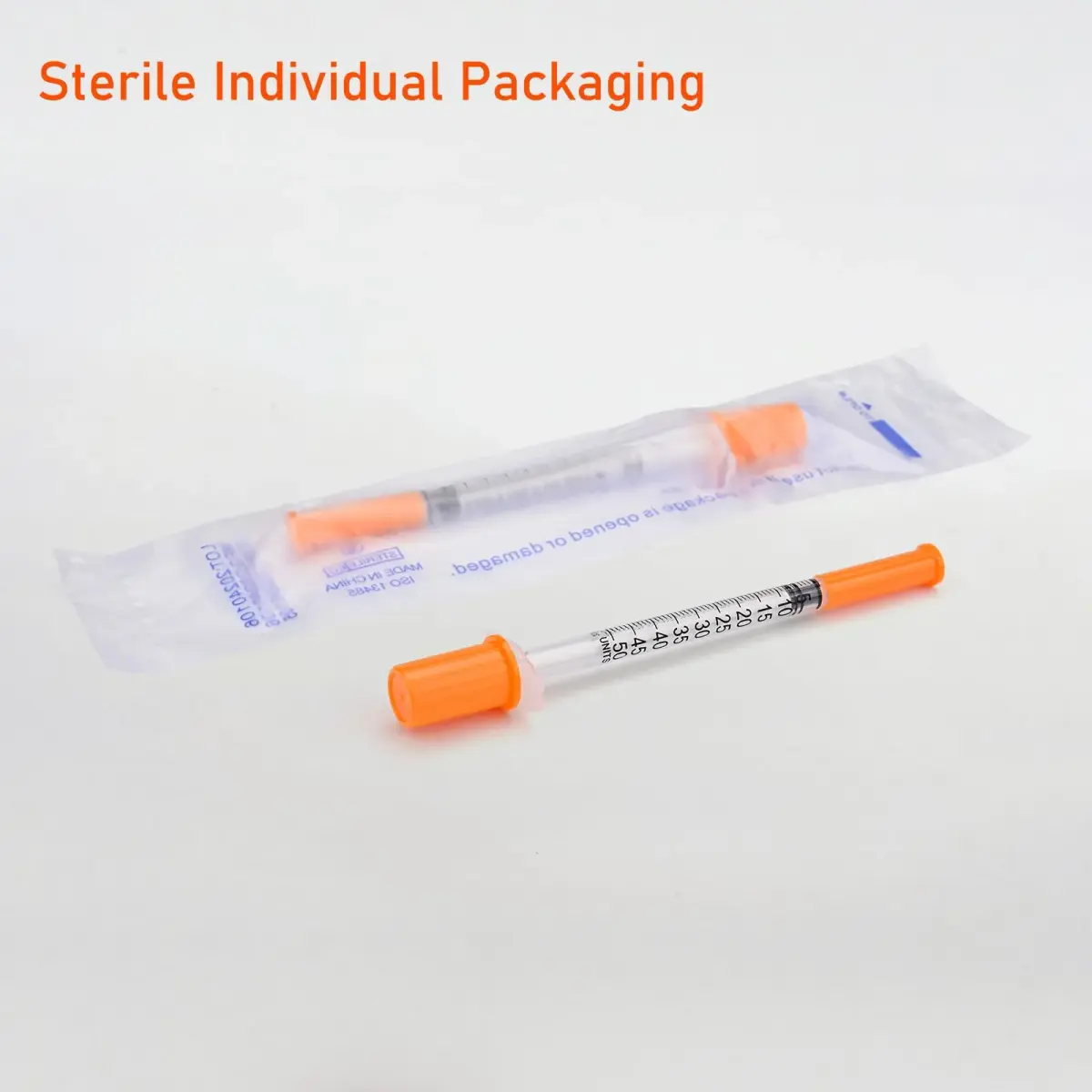 JIBENGAO 0.5cc Syringes with Needles 29Ga 1/2" (12.7mm) - Pack of 50 | Lab Dispensing & Refilling - view 5