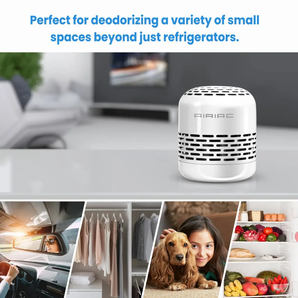 AIRIAC Fridge Deodorizer 10-Year Refrigerator Deodorizer Odor Eliminator 168 g (5.8 oz) | Replaces Baking Soda for Fridge and Freezer Absorber Charcoal Bags - view 5