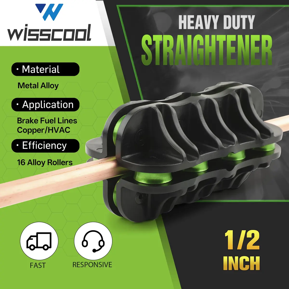 Wisscool 1/2" Tube Straightener Handheld Tubing Straightener | Precise, Versatile, Durable for Automotive & DIY - view 3