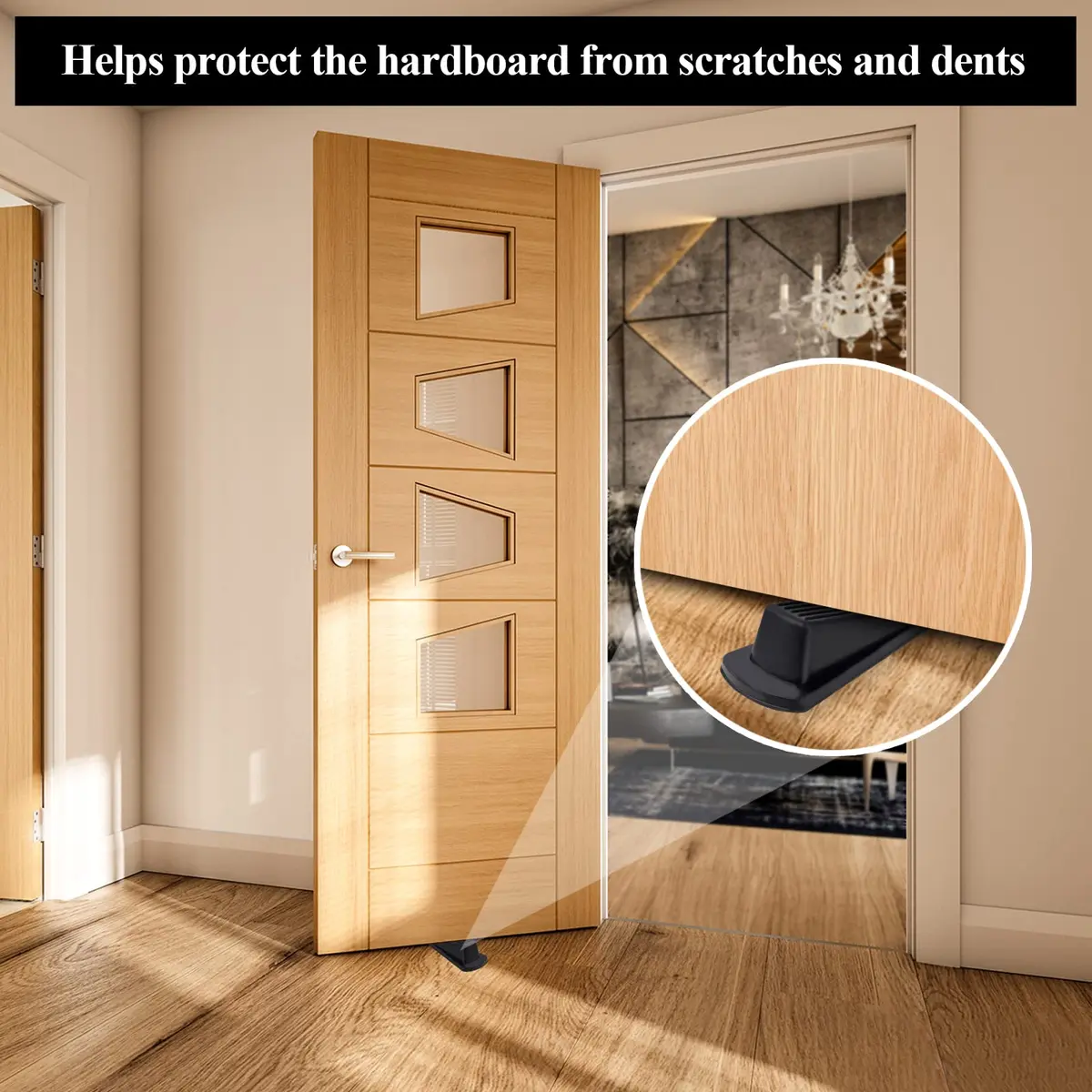 Utron Rubber Door Stoppers 4 Pack | Holds Doors Securely on All Floor Types - view 3