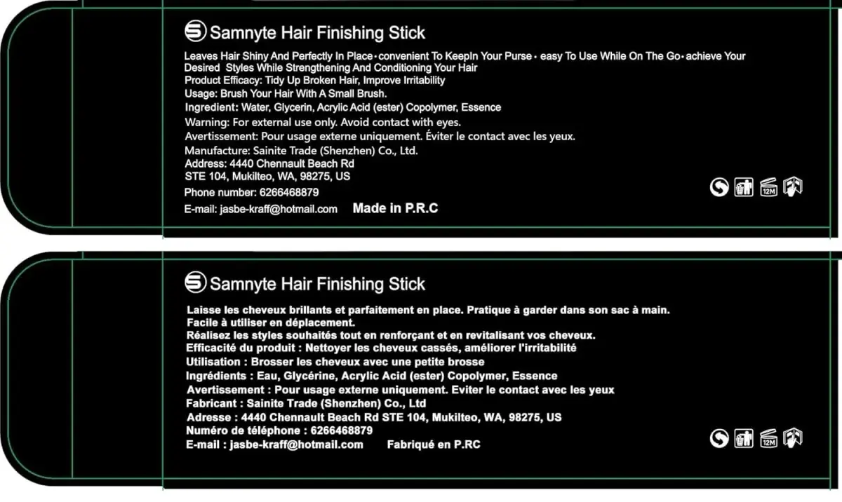 Samnyte Hair Finishing Stick (3 Pack) — Tames Flyaways & Baby Hairs | 18ml Each - view 2